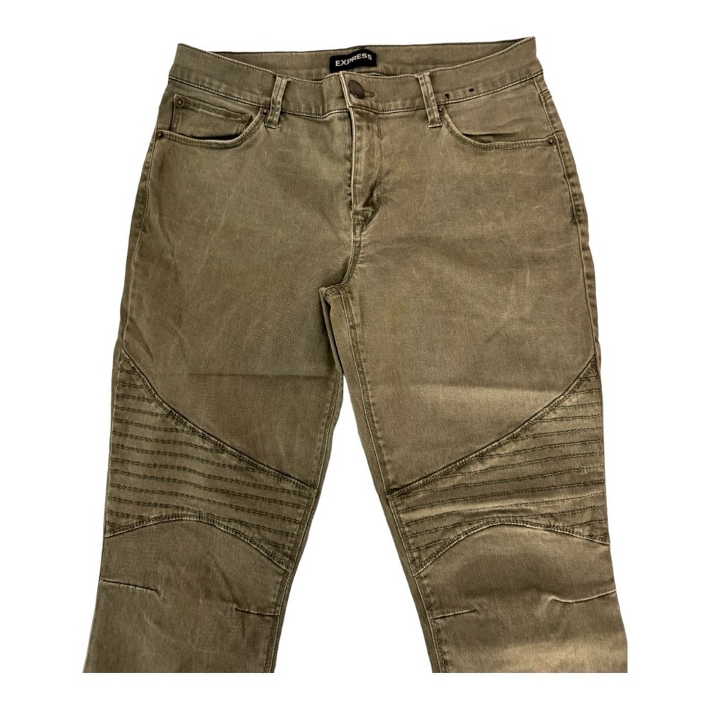 Express Pintuck Knee Skinny Jeans - Picture 2 of 10